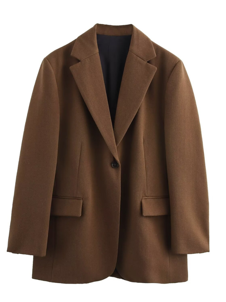 CAMILLE TAILORED BLAZER - CHESTNUT
