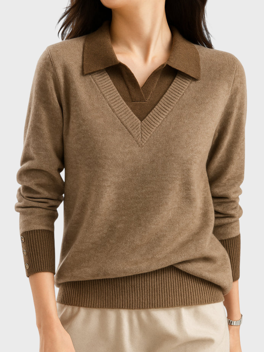 ALICIA LAYERED KNIT SWEATER
