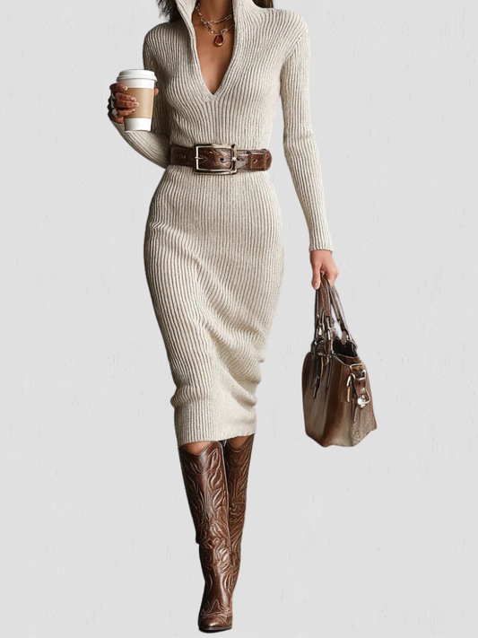 SASCHA RIBBED ELEGANCE DRESS