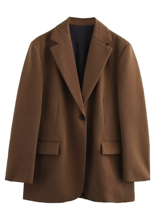 CAMILLE TAILORED BLAZER - CHESTNUT