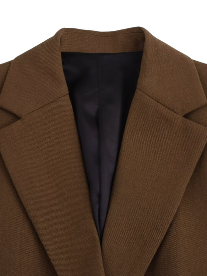 CAMILLE TAILORED BLAZER - CHESTNUT