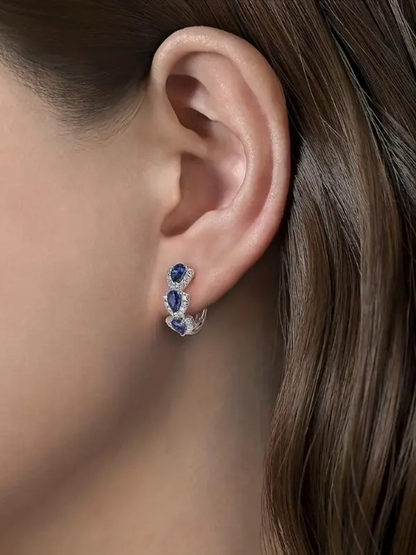 SEREN SAPPHIRE HOOP EARRINGS