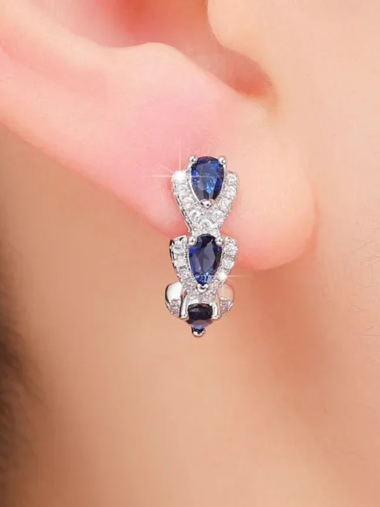SEREN SAPPHIRE HOOP EARRINGS