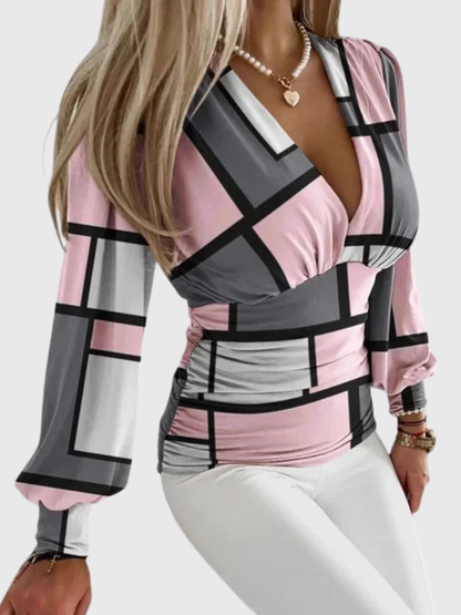 CELINE V-NECK BLOUSE