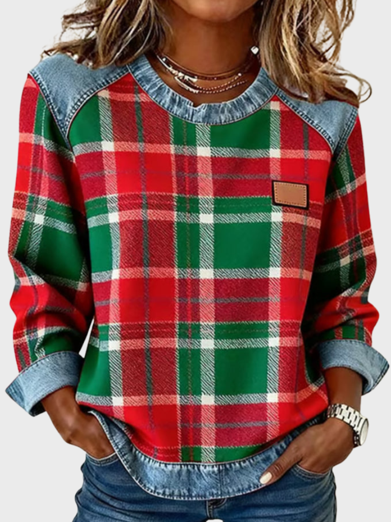 CELESTIA CHECKERED SWEATSHIRT