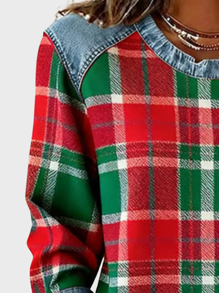 CELESTIA CHECKERED SWEATSHIRT