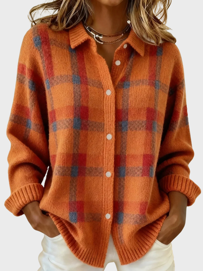 VICTORIA RETRO PLAID SWEATER