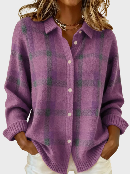 VICTORIA RETRO PLAID SWEATER