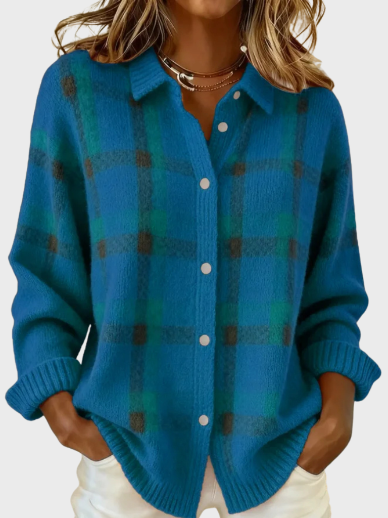 VICTORIA RETRO PLAID SWEATER