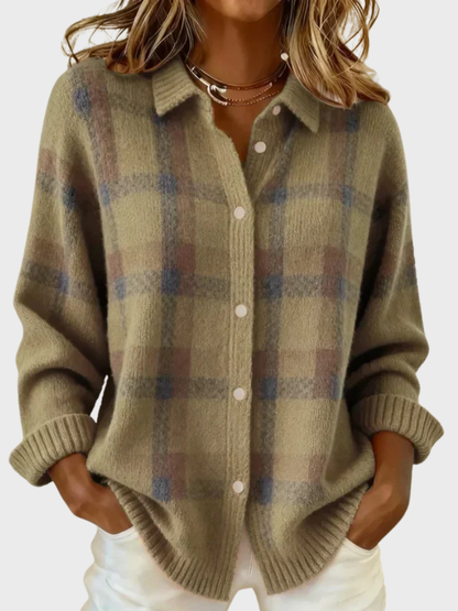 VICTORIA RETRO PLAID SWEATER