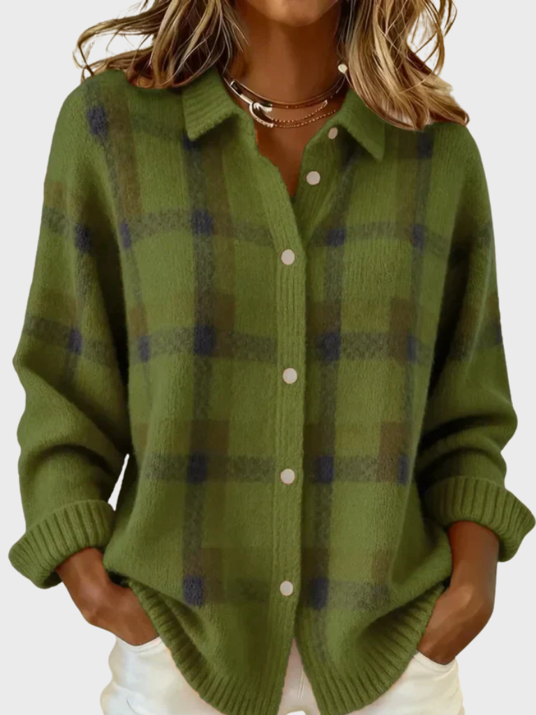 VICTORIA RETRO PLAID SWEATER