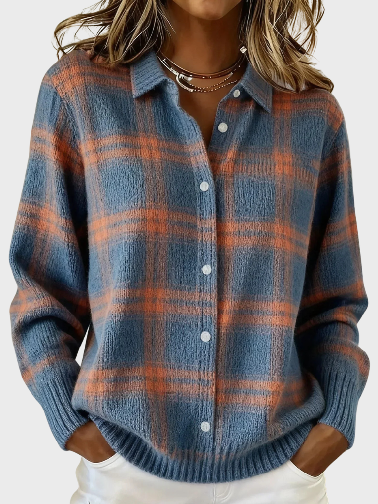 VICTORIA RETRO PLAID SWEATER