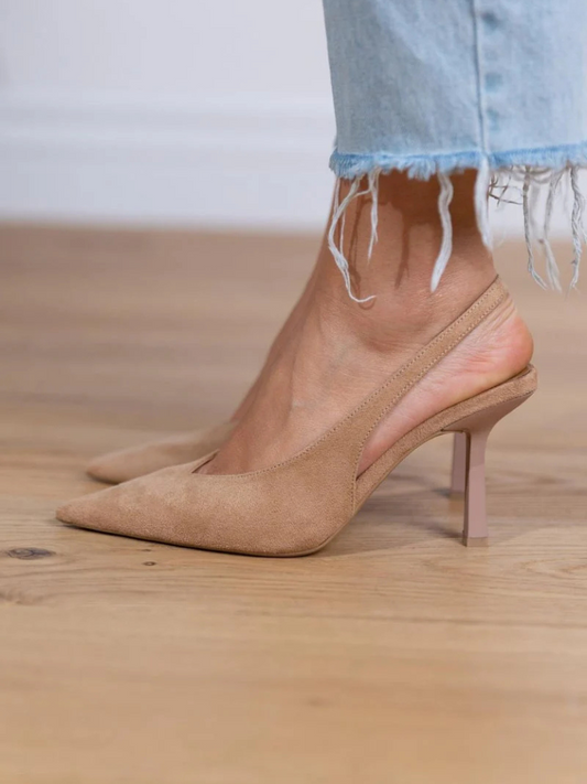 ISABELLE POINTED-TOE SLINGBACK HEELS