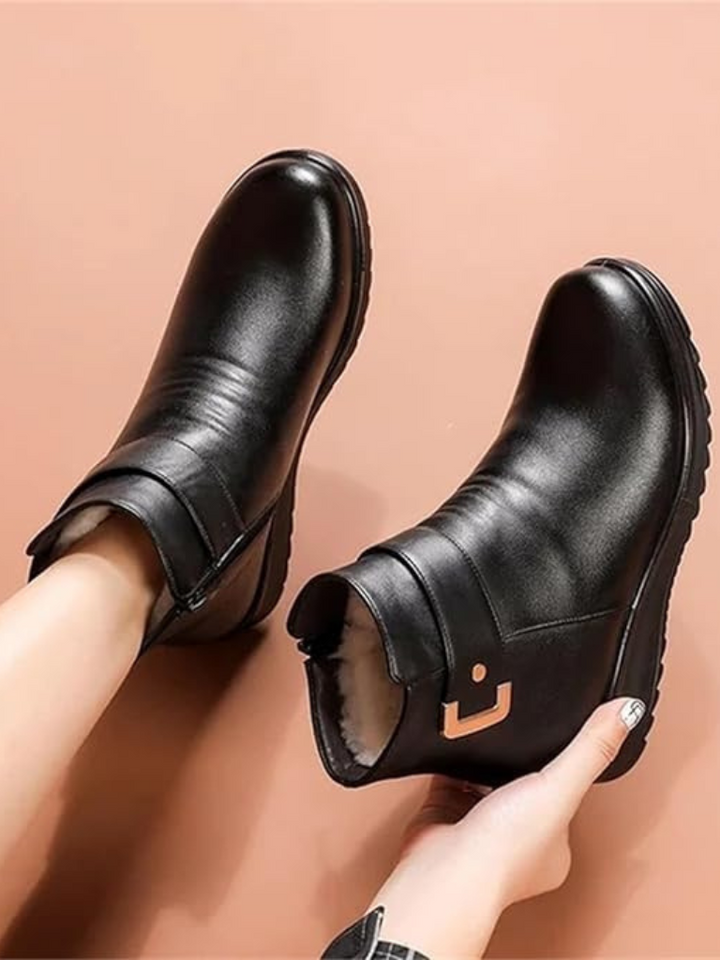 RACHEL WATERPROOF WOOL-LINED ANKLE BOOTS