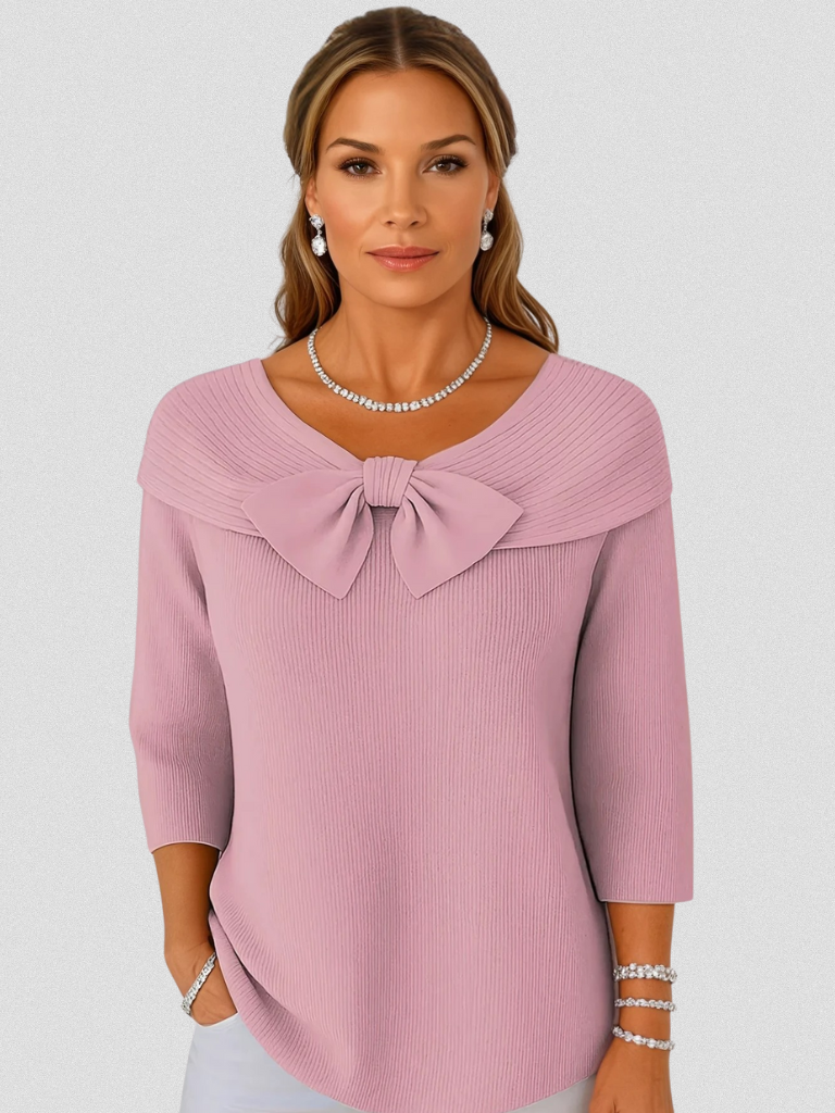 LORINE KNITTED BOW TOP