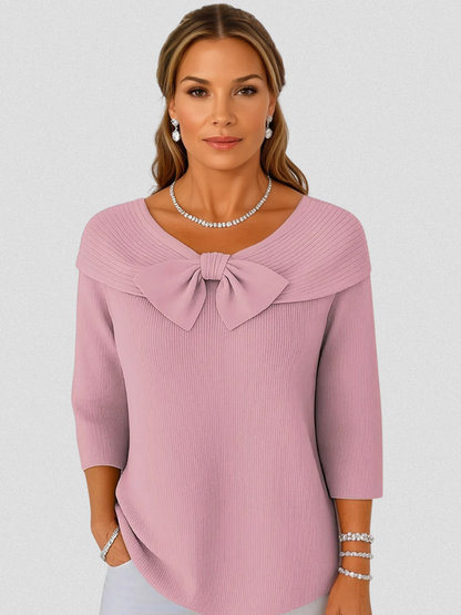 LORINE KNITTED BOW TOP