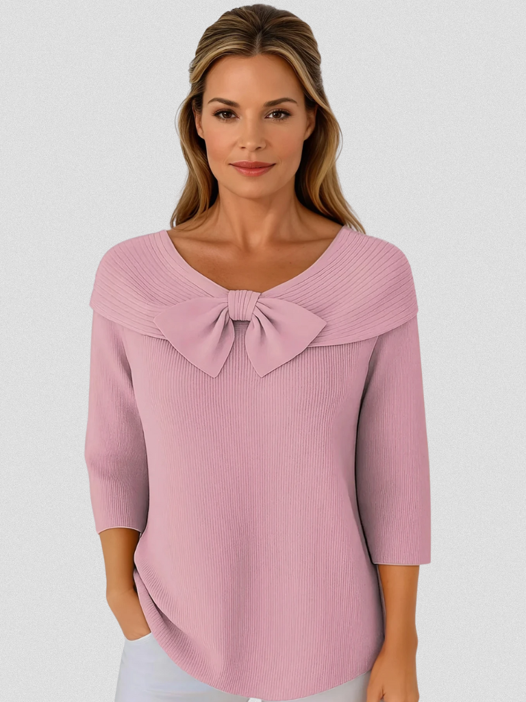 LORINE KNITTED BOW TOP