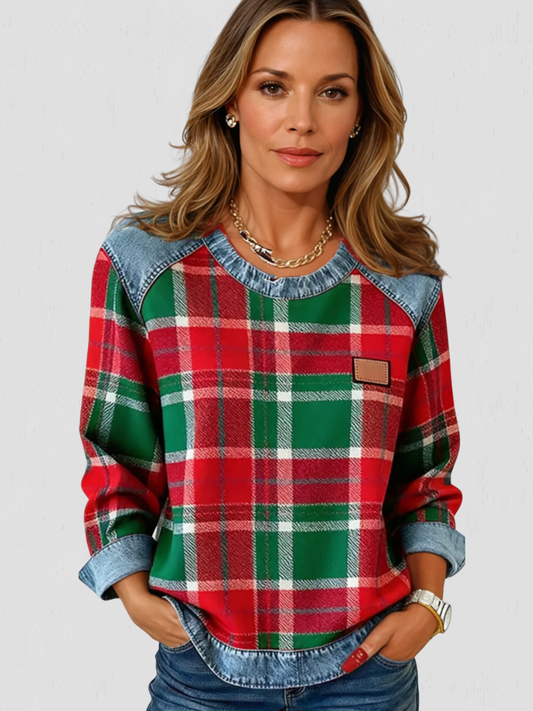 CELESTIA CHECKERED SWEATSHIRT