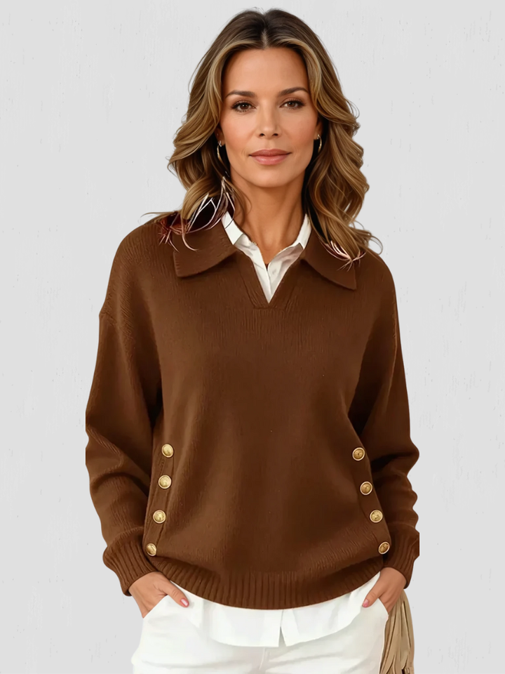 DONNA BUTTON KNIT SWEATER