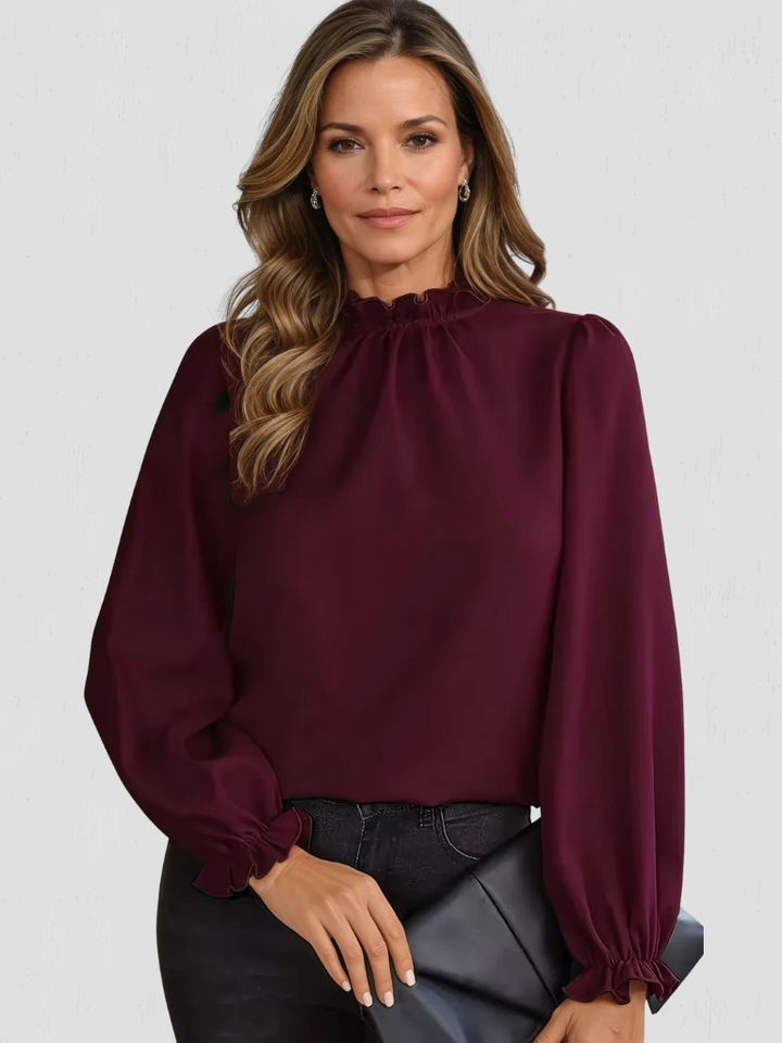 ASHLEY SOFT RUFFLE BLOUSE