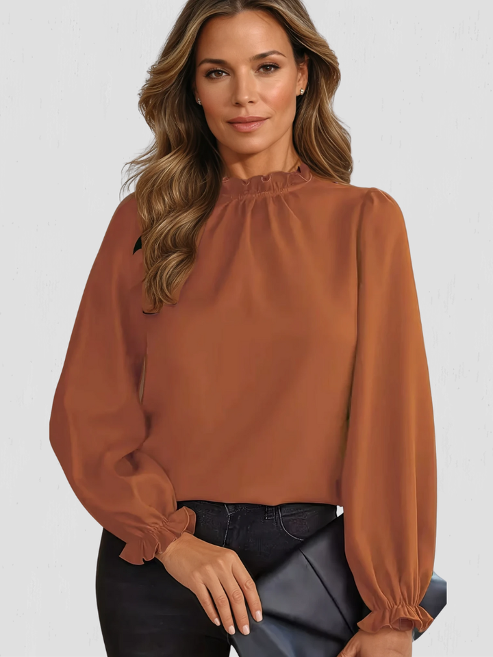 ASHLEY SOFT RUFFLE BLOUSE