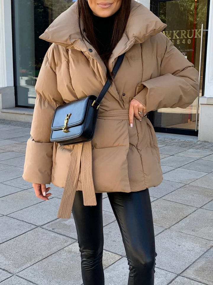 ANNA BELTED PUFFER COAT