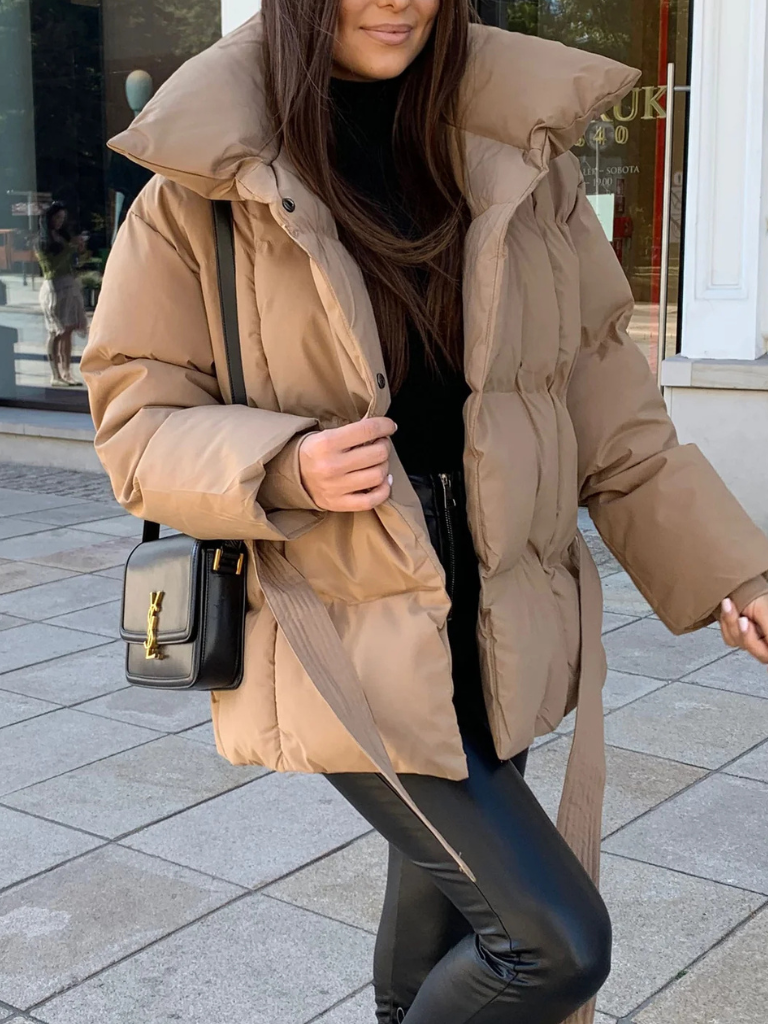 ANNA BELTED PUFFER COAT