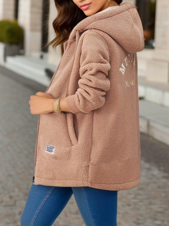 GAIA COZY HOODED FLEECE JACKET