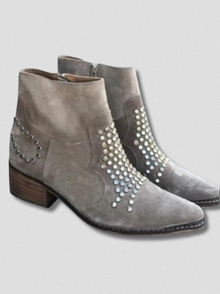 SELENE STUDDED ANKLE BOOTS