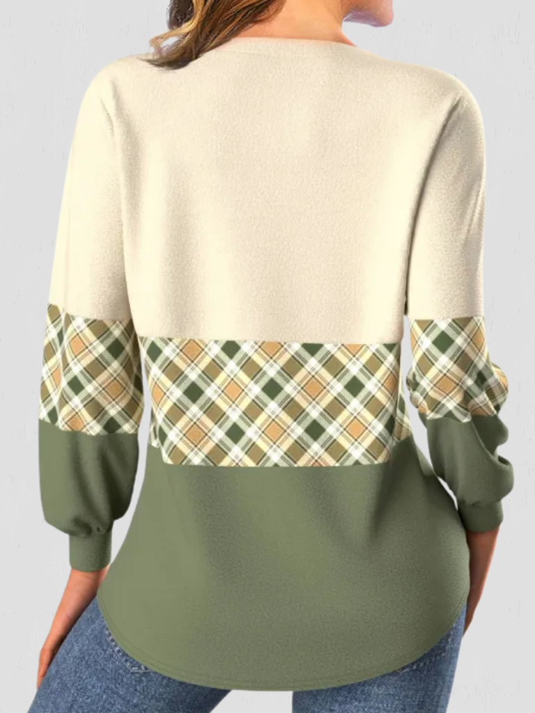 MEADOW PLAID COMFORT TOP