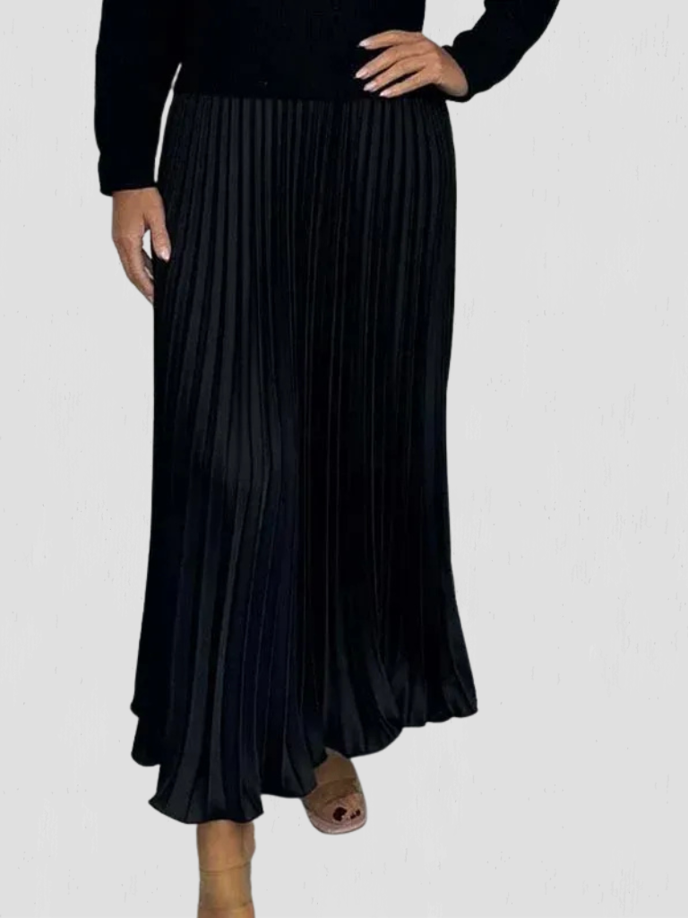 ELEGANCE PLEATED HOLIDAY DRESS