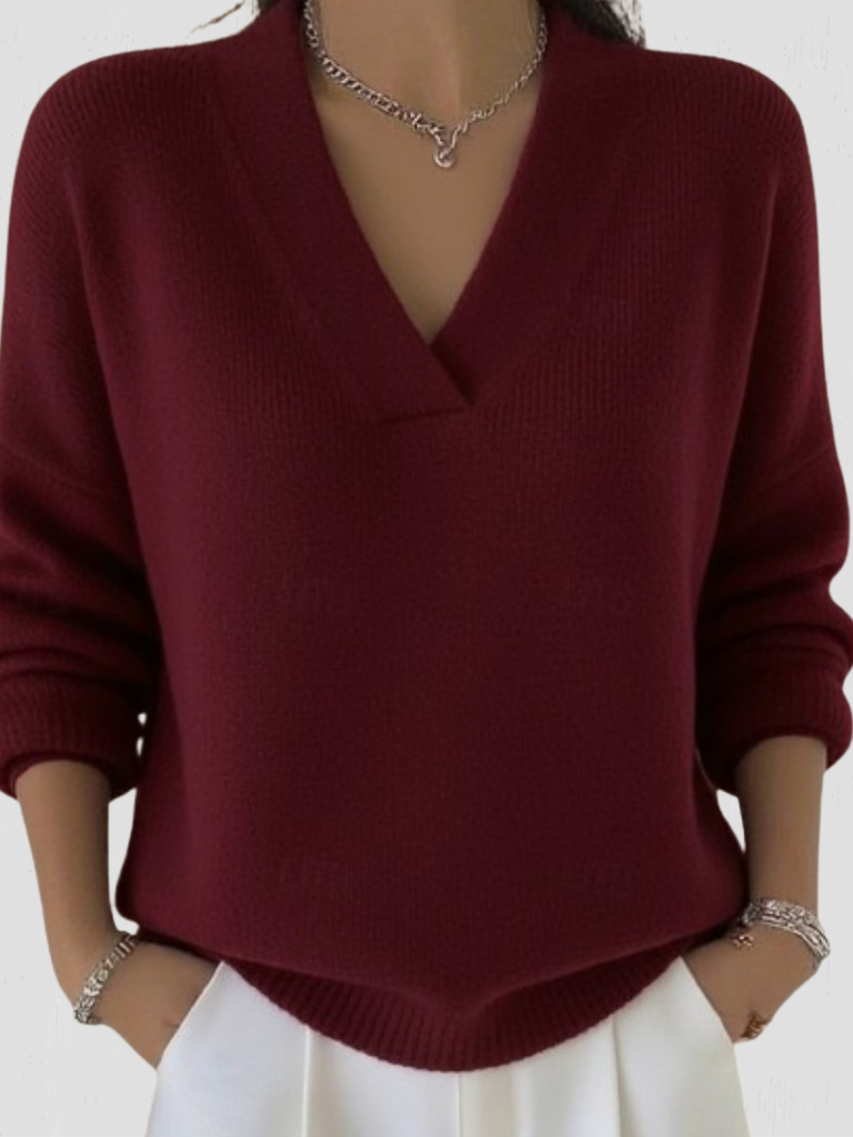 SUSAN V-NECK KNIT SWEATER