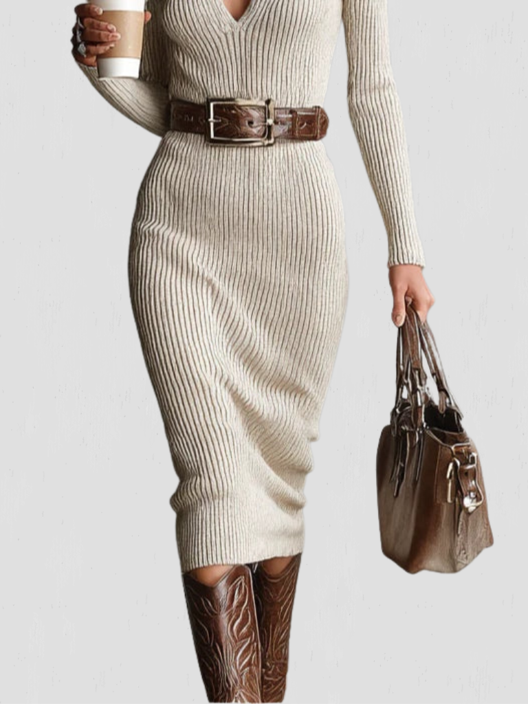 SASCHA RIBBED ELEGANCE DRESS