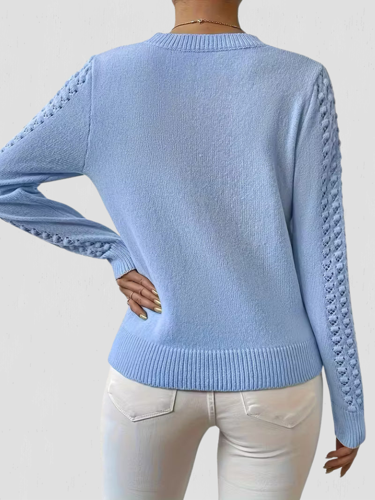 SHANNEN LACE-KNIT SWEATER