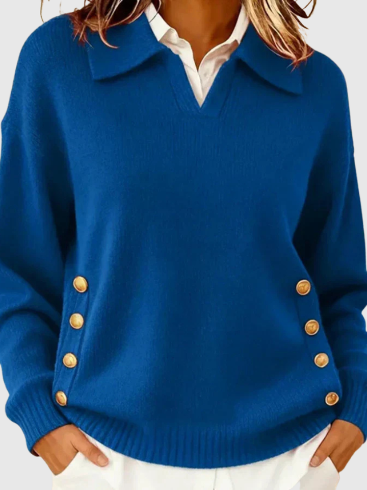 DONNA BUTTON KNIT SWEATER