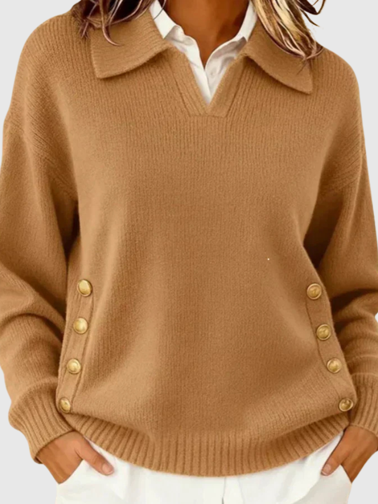 DONNA BUTTON KNIT SWEATER