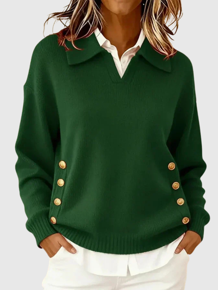DONNA BUTTON KNIT SWEATER