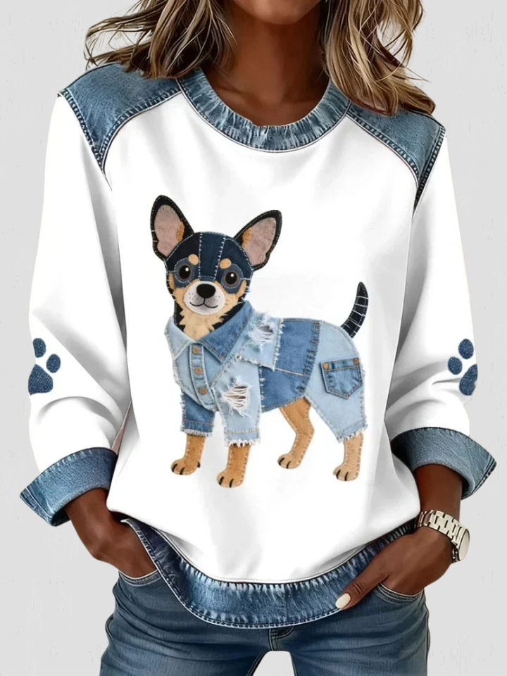 PAWFECT DENIM PUP SWEATER