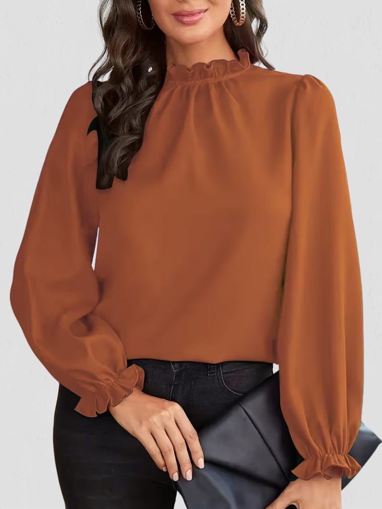 ASHLEY SOFT RUFFLE BLOUSE