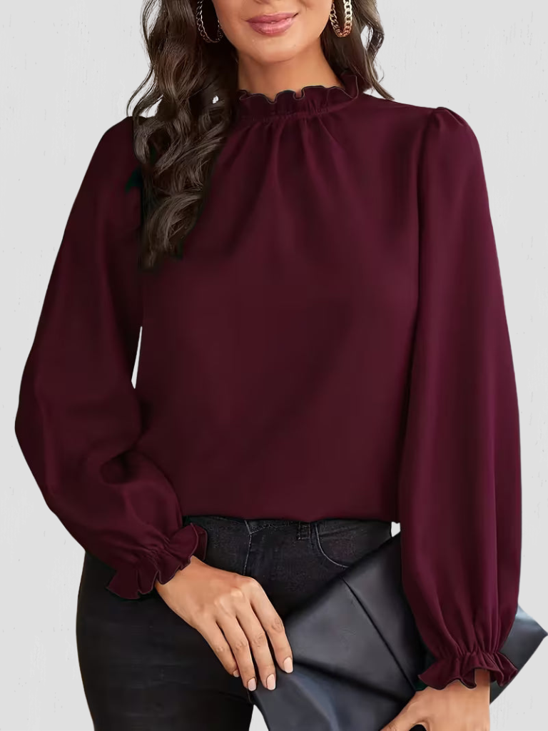 ASHLEY SOFT RUFFLE BLOUSE