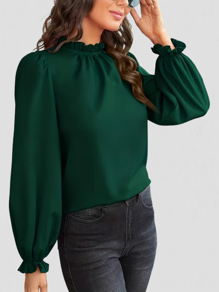 ASHLEY SOFT RUFFLE BLOUSE