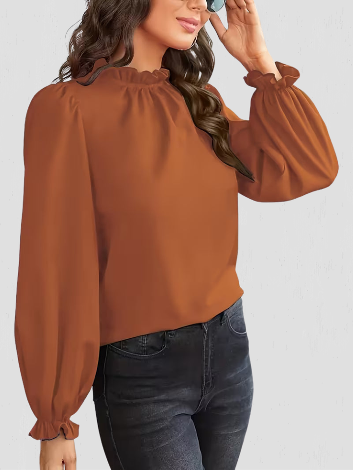 ASHLEY SOFT RUFFLE BLOUSE