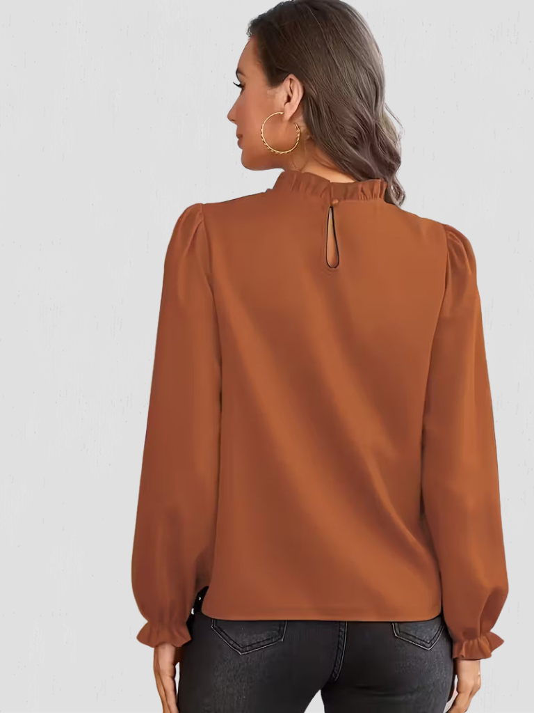 ASHLEY SOFT RUFFLE BLOUSE