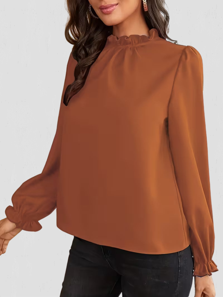 ASHLEY SOFT RUFFLE BLOUSE