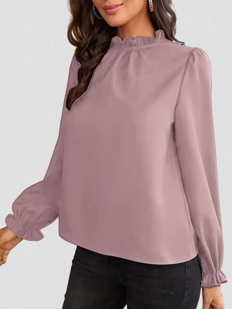 ASHLEY SOFT RUFFLE BLOUSE