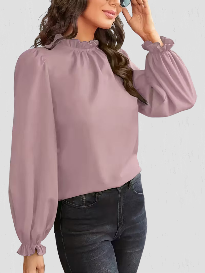 ASHLEY SOFT RUFFLE BLOUSE