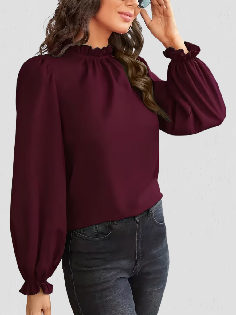 ASHLEY SOFT RUFFLE BLOUSE