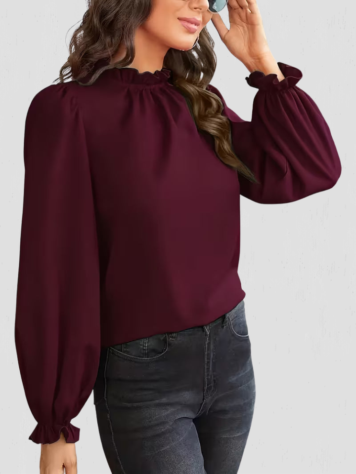 ASHLEY SOFT RUFFLE BLOUSE