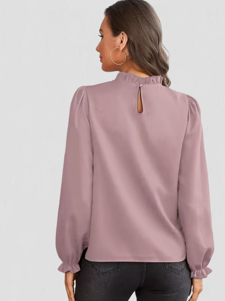 ASHLEY SOFT RUFFLE BLOUSE