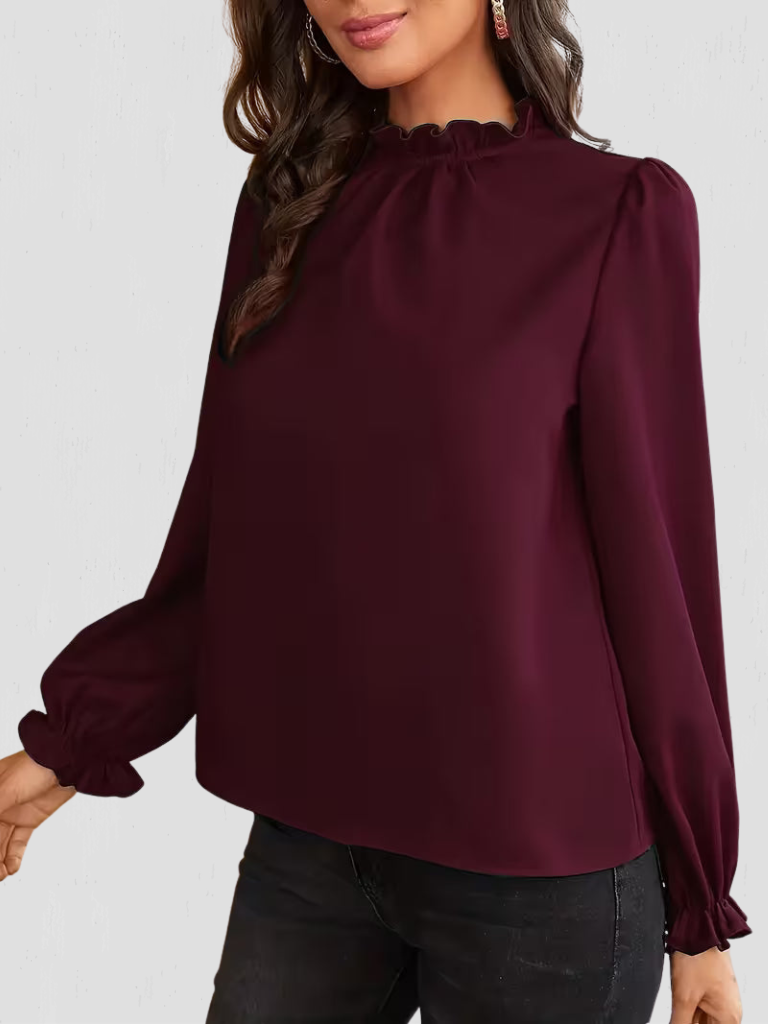 ASHLEY SOFT RUFFLE BLOUSE